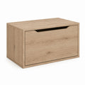 Waschtischunterschrank Eiche hell Spanplatte rechteckig mit Schublade 60 x 40 x 40 cm